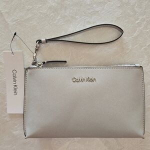 Calvin Klein Dove Grey Wristlet Clutch - NWT